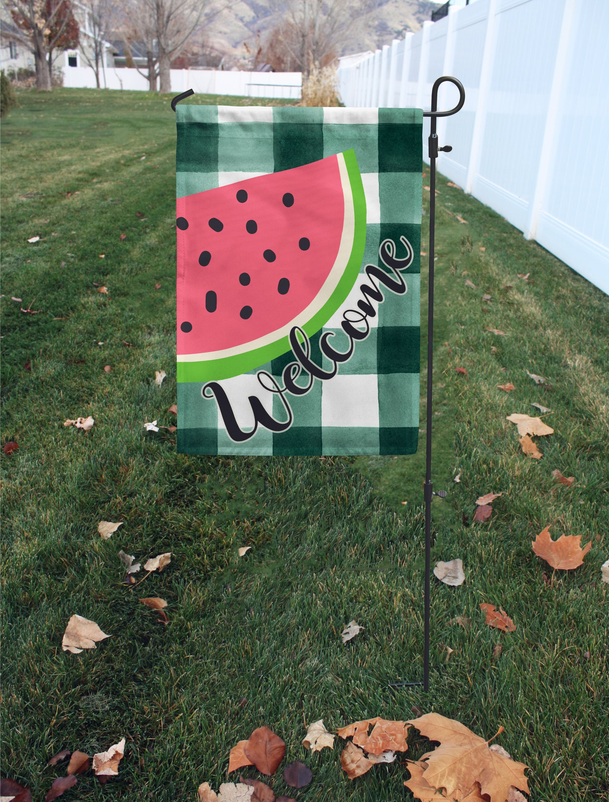 Watermelon Welcome Garden Flag 12" x 18" - Double Sided - Second East
