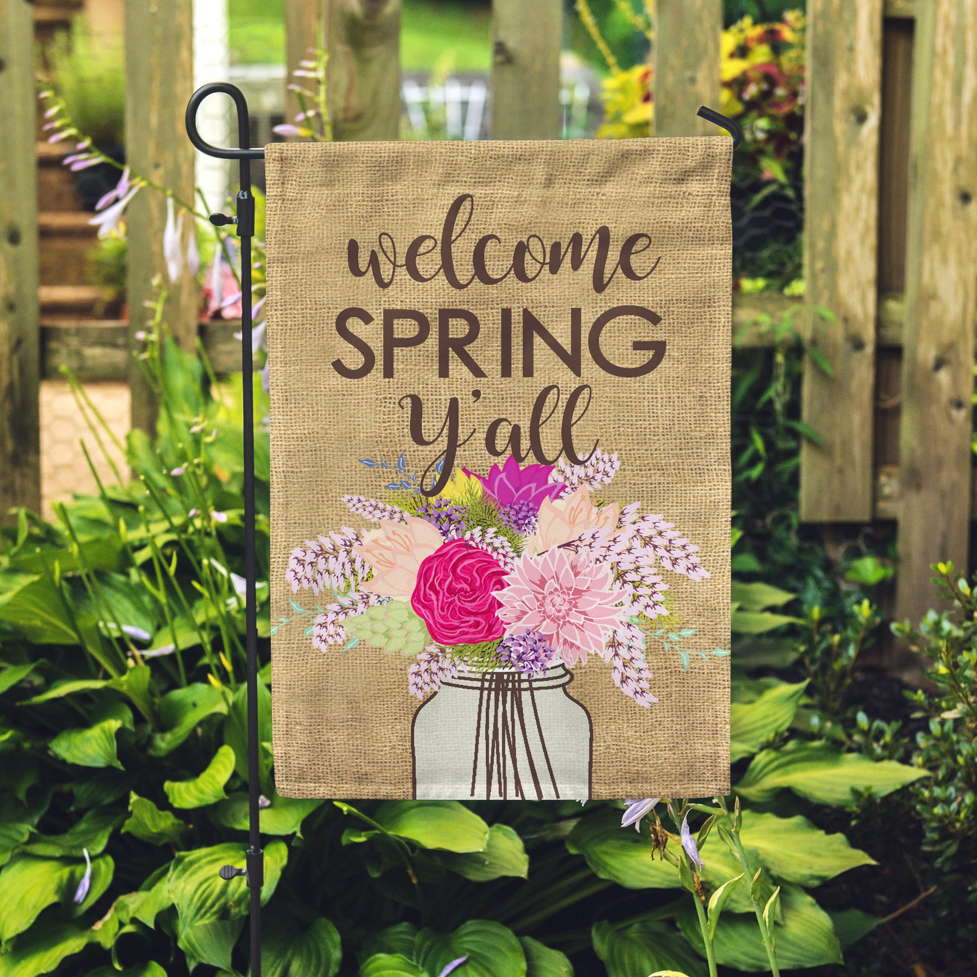 Welcome Spring Y'all Garden Flag - Second East